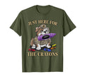 Sarcastic Im Just Here Crayons Officer T-Shirt - Fun Novelty Design Unisex - T-Shirt, Sweatshirt, Hoodie