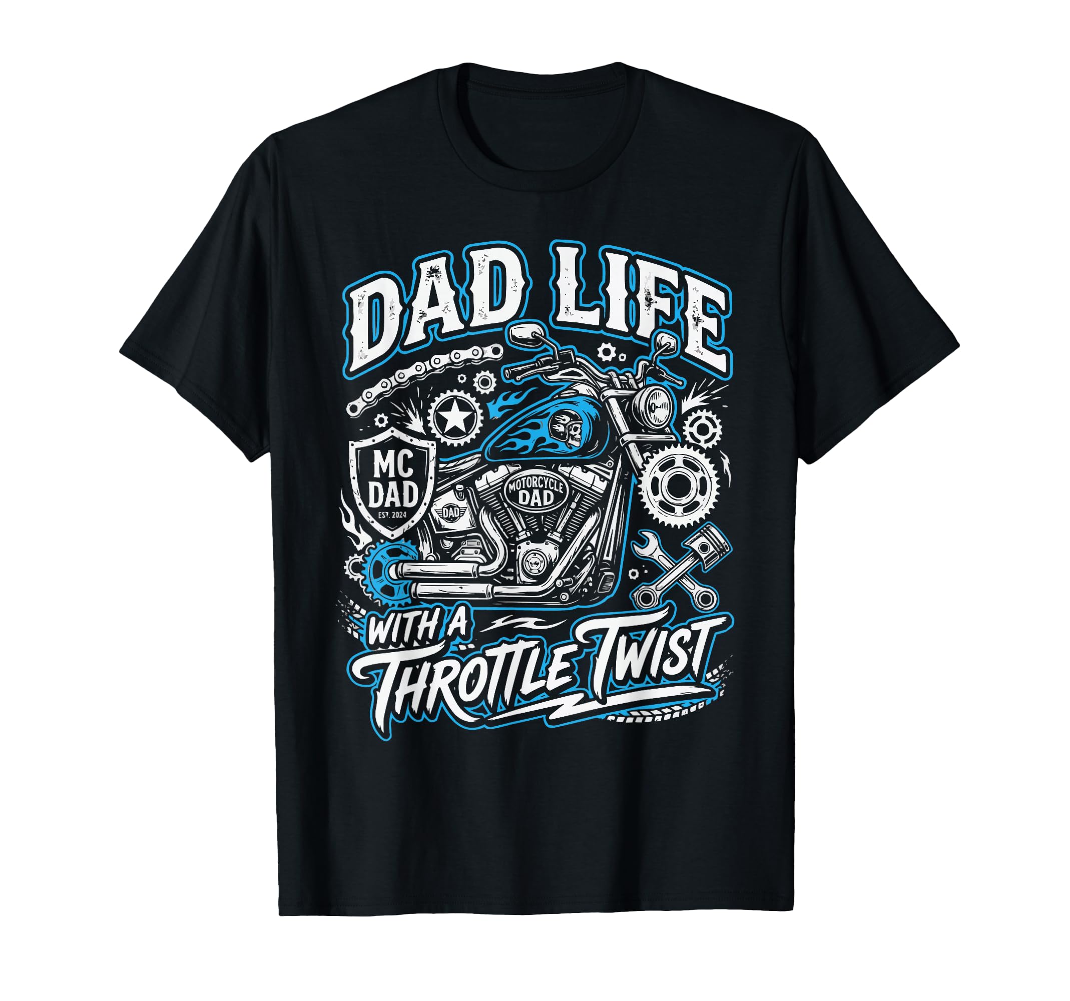 Motorcycle Dad Motorcyle Rider Daddy T-Shirt - Minimalist Print Unisex - T-Shirt, Sweatshirt, Hoodie