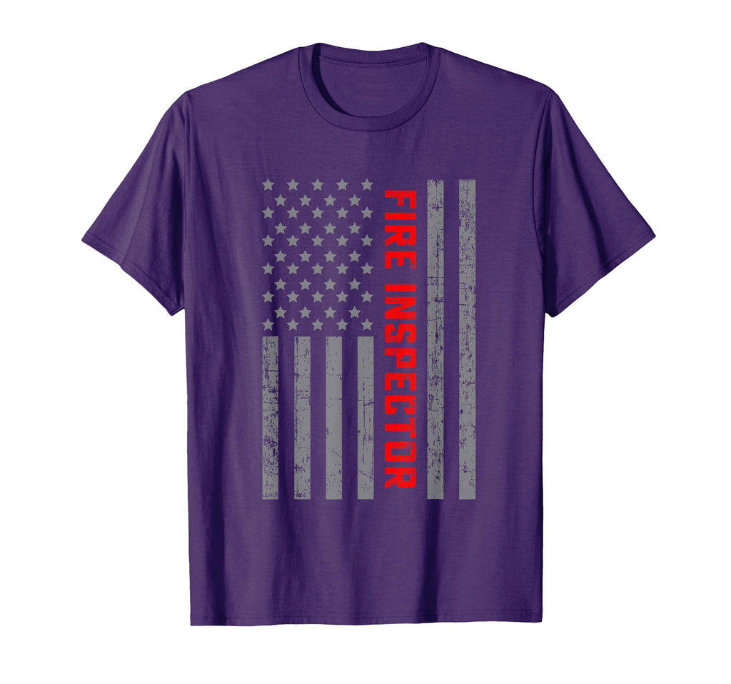 Fire Inspector Us Flag Dad T-Shirt - Graphic Print Unisex - T-Shirt, Sweatshirt, Hoodie