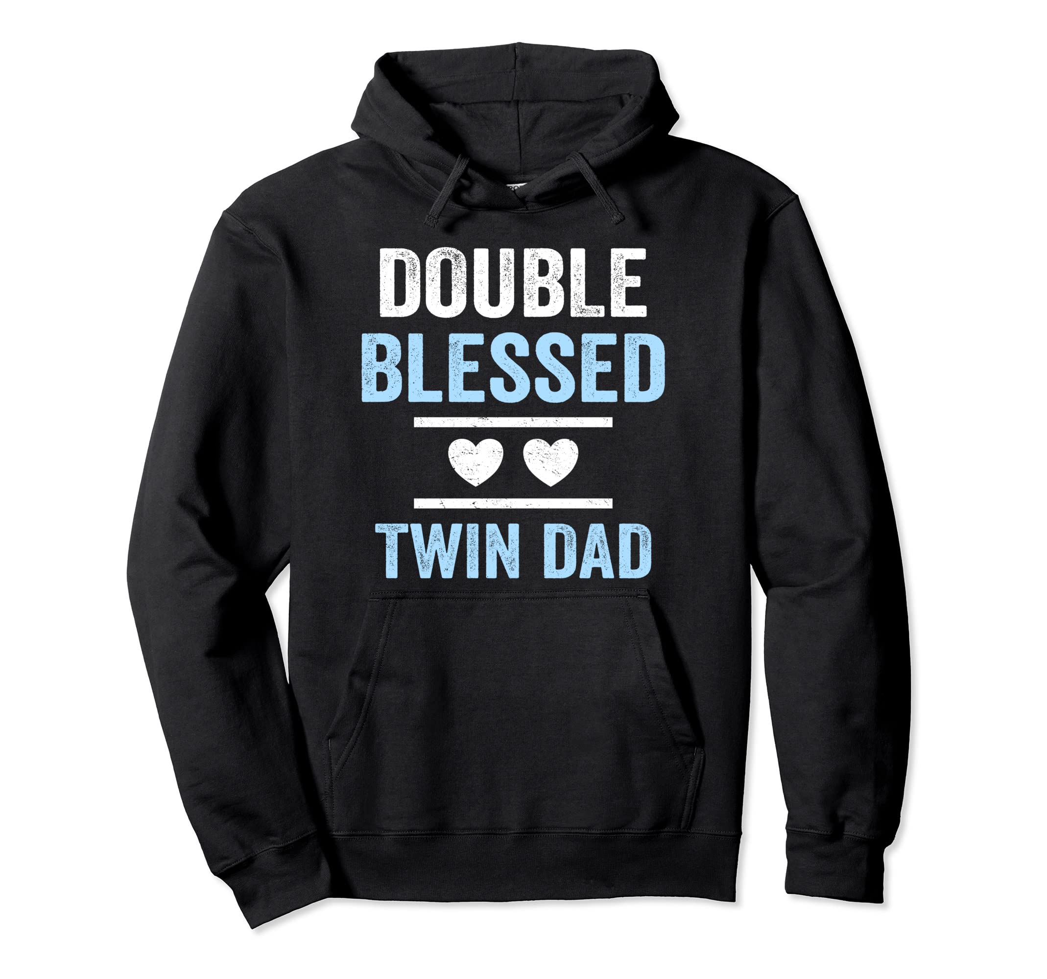 Double Blessed Twin Dad Twin Papa Father Hoodie - Minimalist Print Unisex - T-Shirt, Sweatshirt, Hoodie
