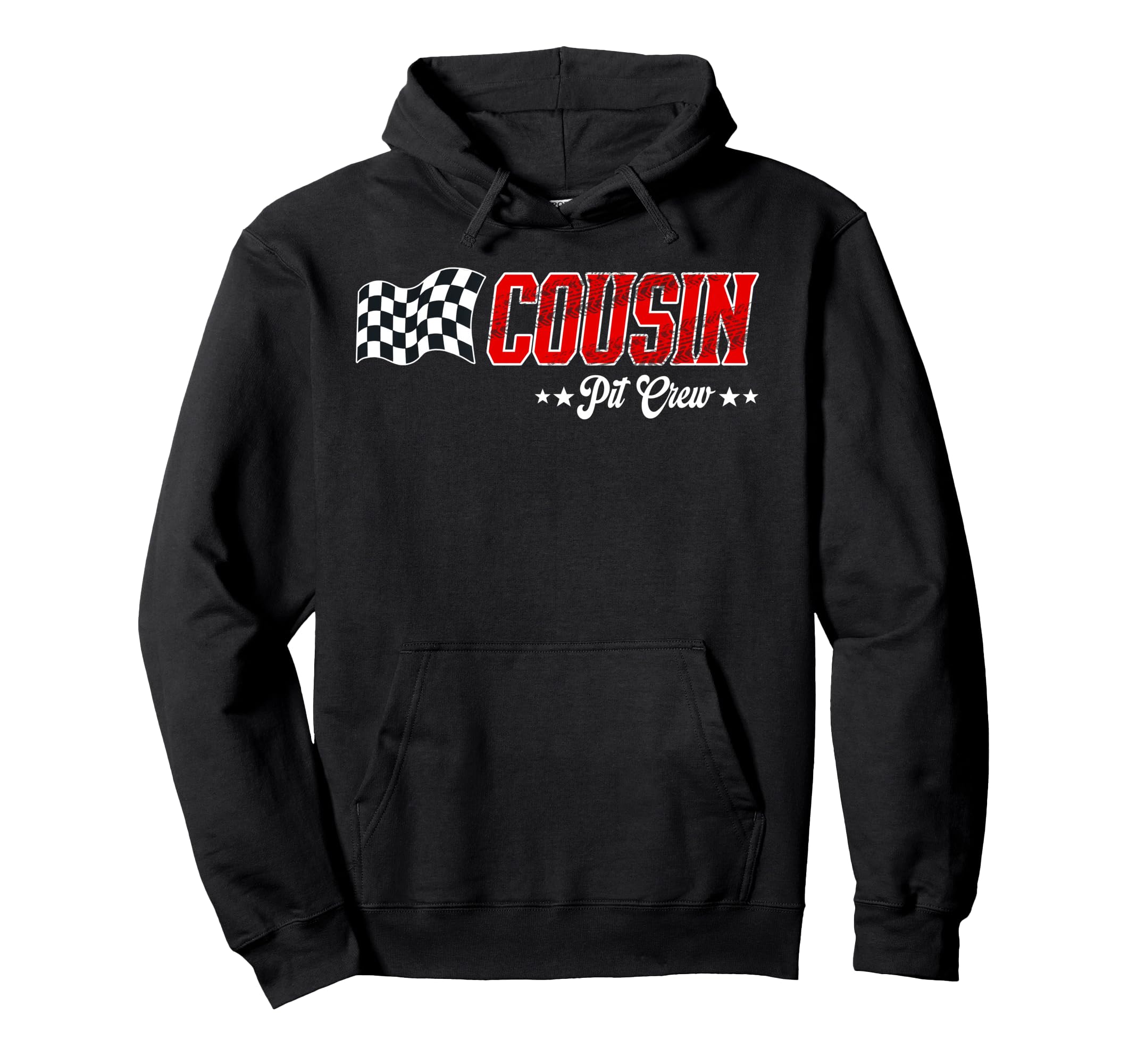Cousin Pit Crew Race Car Birthday Family Hoodie - Minimalist Print Unisex - T-Shirt, Sweatshirt, Hoodie