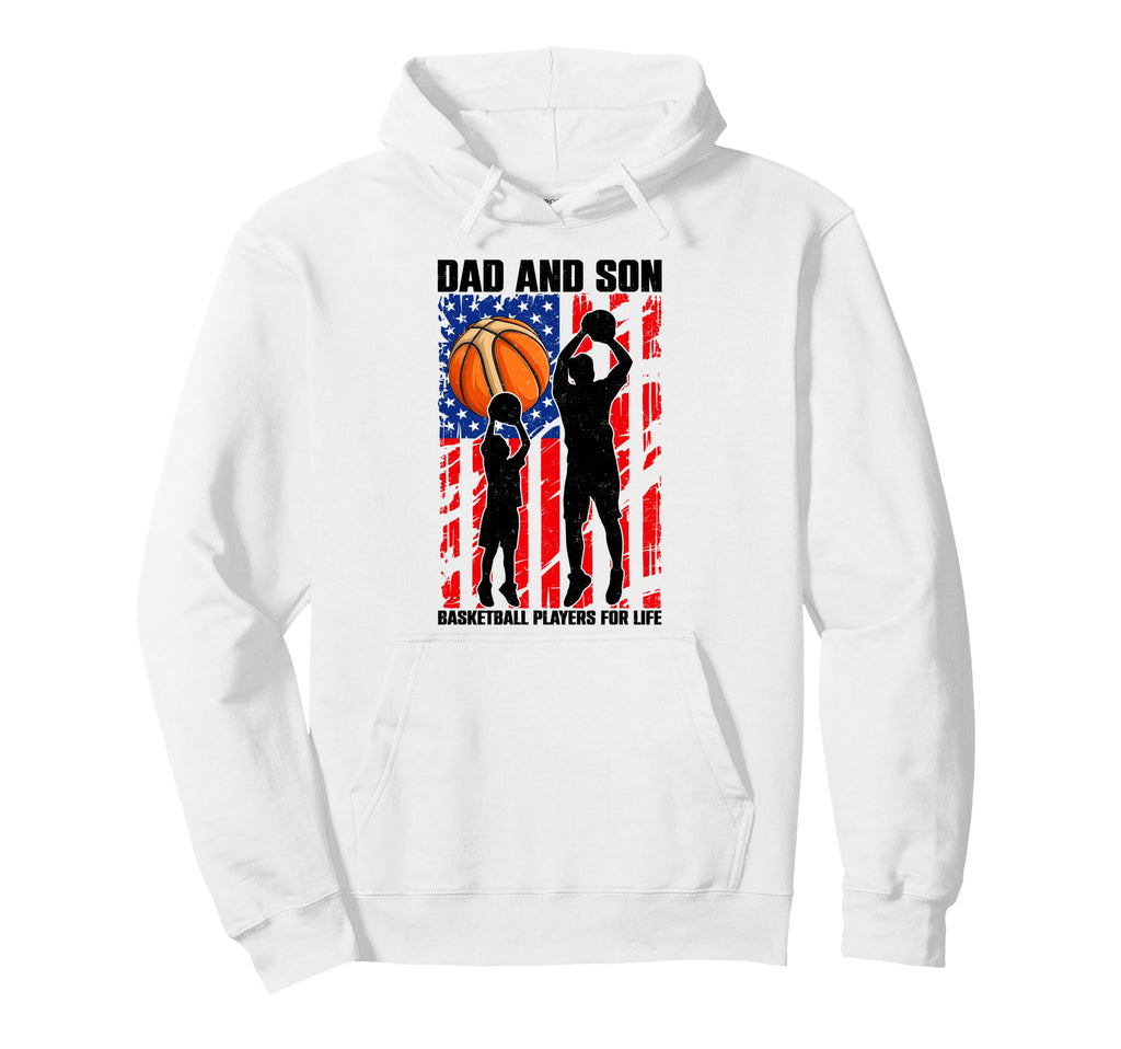 Dad Son Basketball Players Life Fathers Hoodie - Minimalist Print Unisex - T-Shirt, Sweatshirt, Hoodie