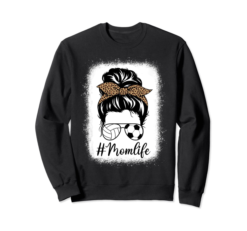 Mothers Day Volleyball And Soccer Mom Sweatshirt - Unique Graphic Unisex - T-Shirt, Sweatshirt, Hoodie