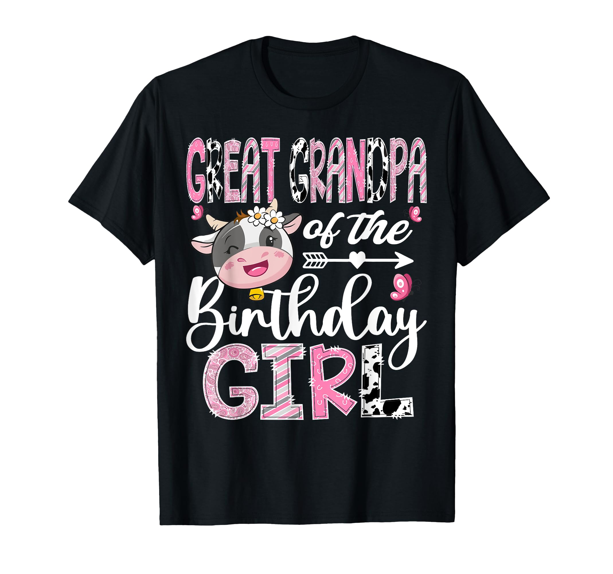 Great Grandpa Birthday Farm Cow 1St T-Shirt - Fun Novelty Design Men Women - T-Shirt, Sweatshirt, Hoodie