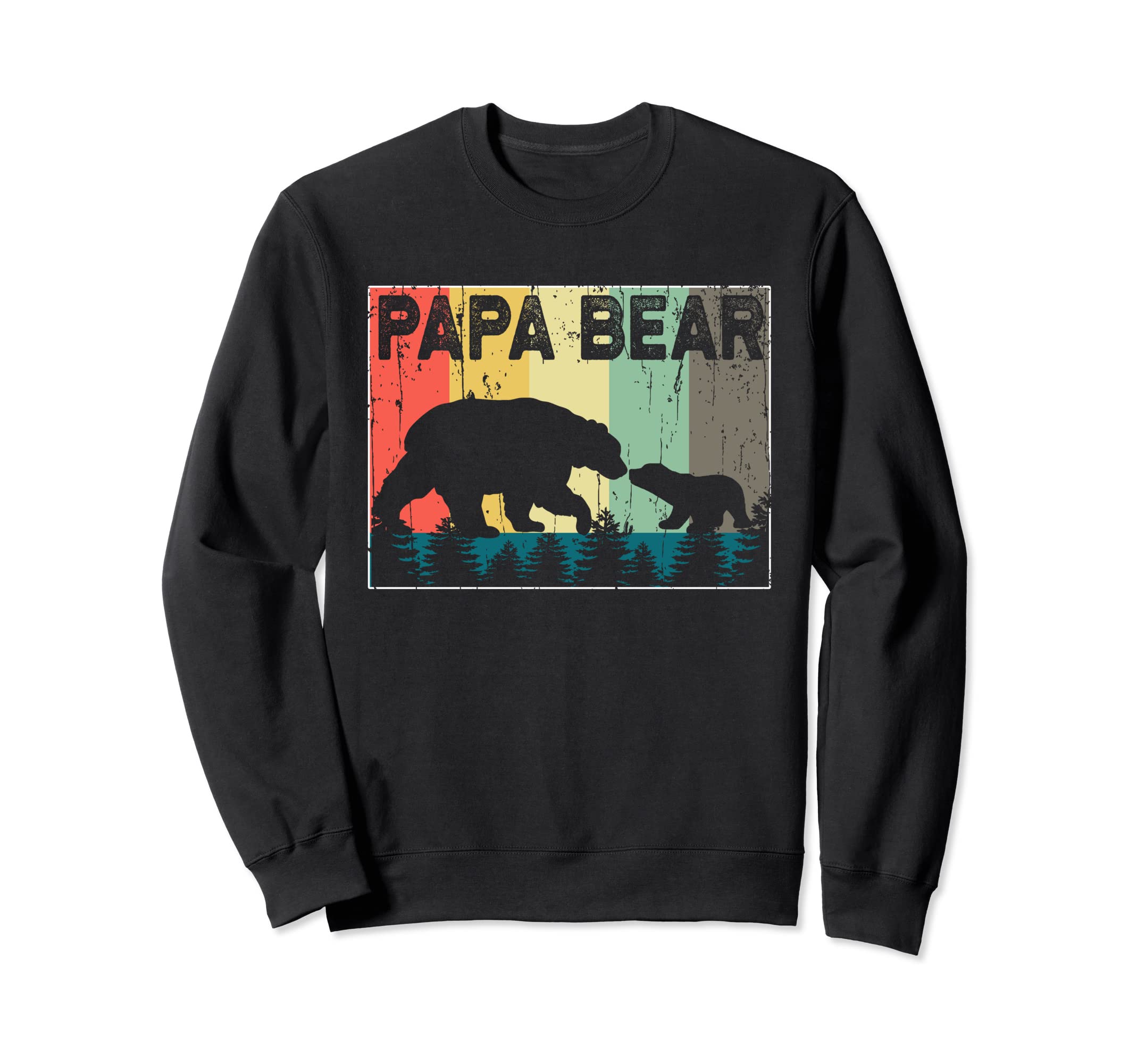 Papa Bear Sunset Forest Fathers Sweatshirt - Streetwear Style for Adults - T-Shirt, Sweatshirt, Hoodie