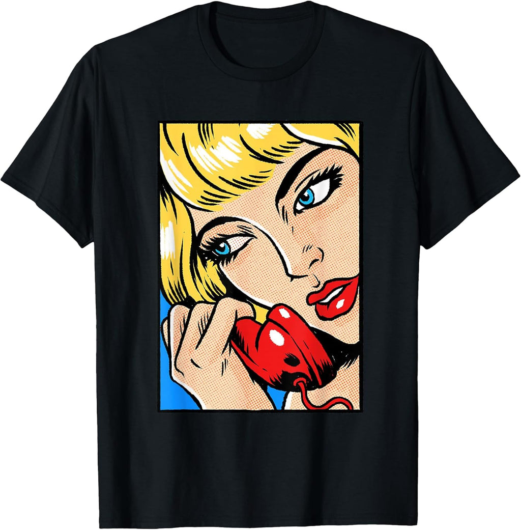 Suspicious Women Pop Art Comic Book Popular Culture - Adult & Kids T-Shirts, Sweatshirts & Hoodies apparel design preview 1