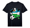 Dabbing Penguin Uzbekistan Soccer T-Shirt - Minimalist Print for Adults - T-Shirt, Sweatshirt, Hoodie