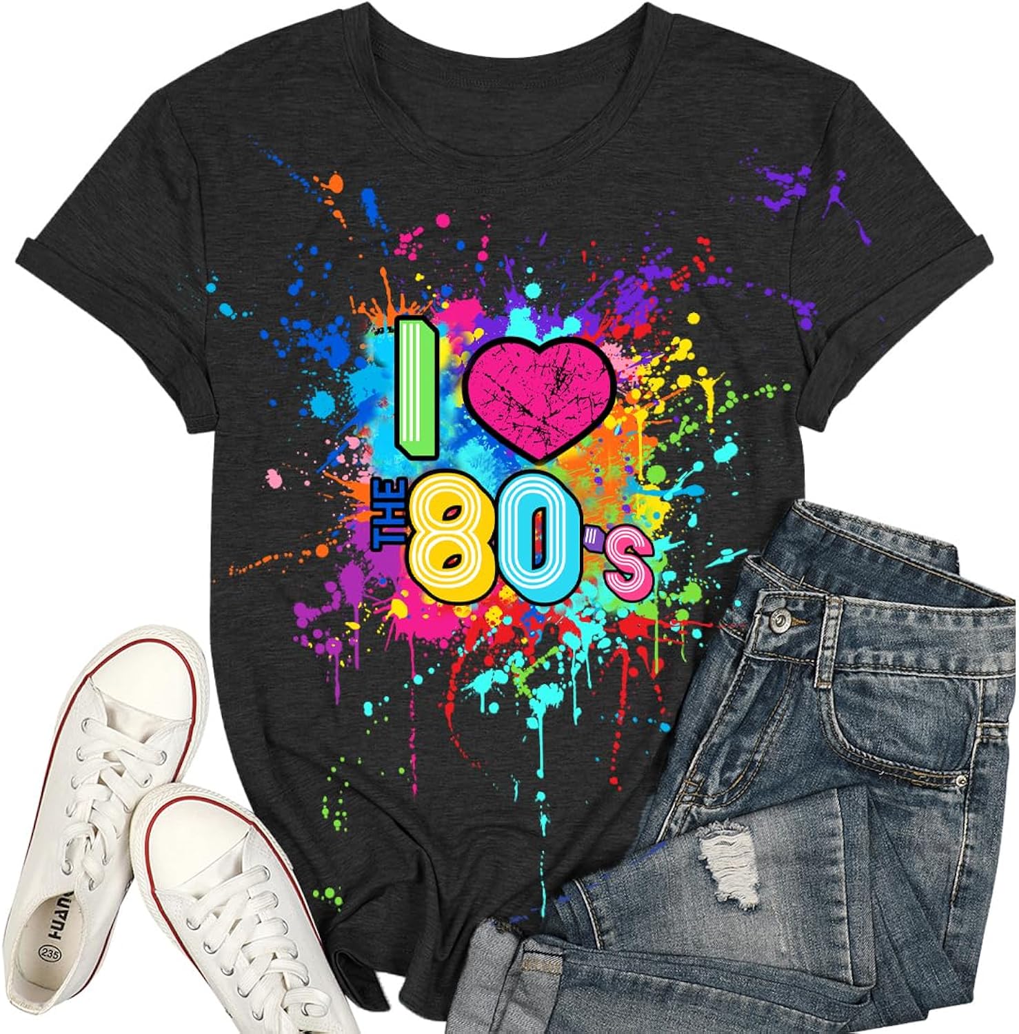80s for Women I Love The Girls 1980 Themed Style - Adult & Kids T-Shirts, Sweatshirts & Hoodies apparel design preview 1