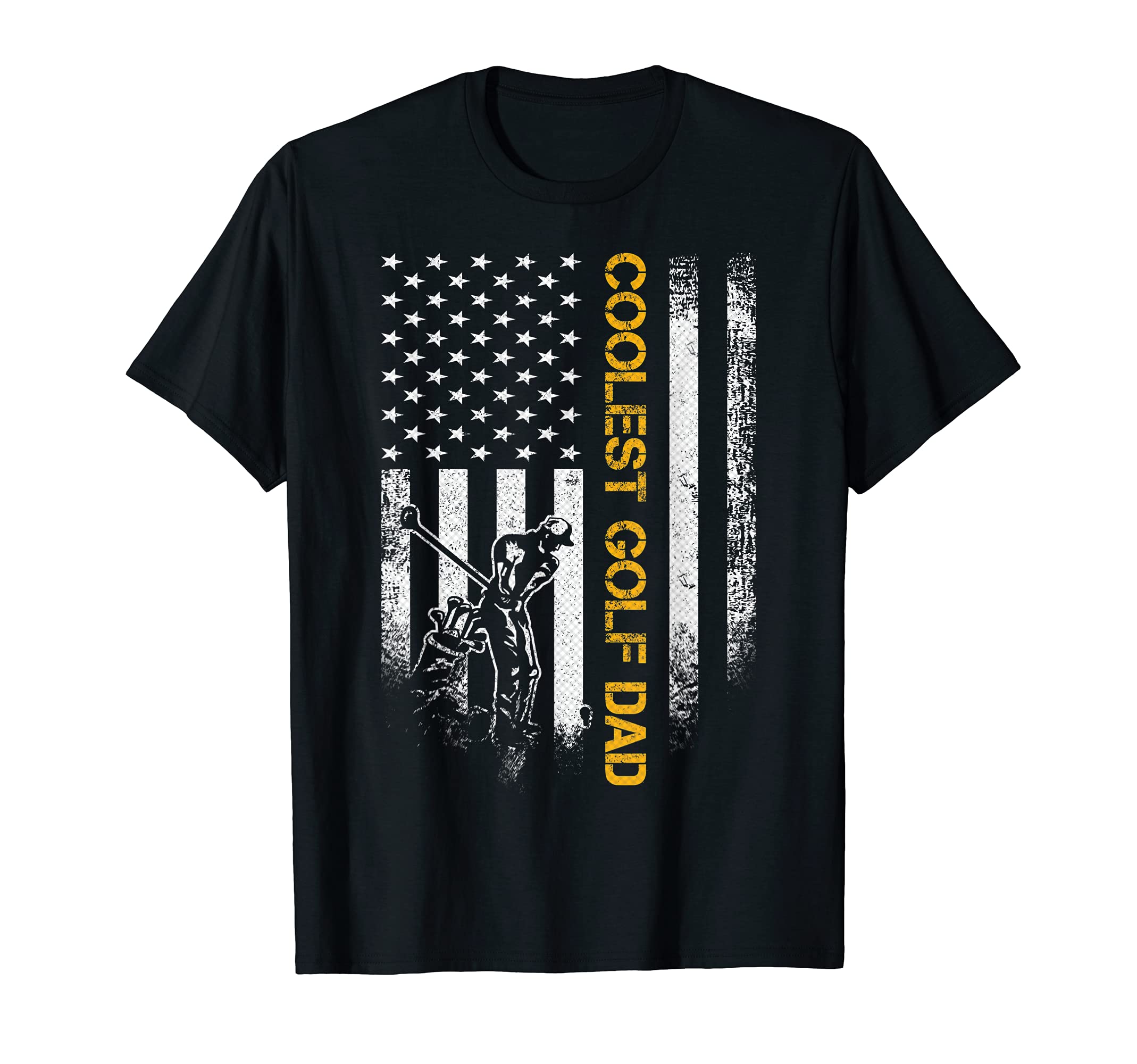 Usa American Flag Coolest Golf Dad T-Shirt - Novelty Apparel for Adults - T-Shirt, Sweatshirt, Hoodie