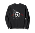 Soccer Ball Heartbeat Players And Sweatshirt - Unique Graphic Unisex - T-Shirt, Sweatshirt, Hoodie