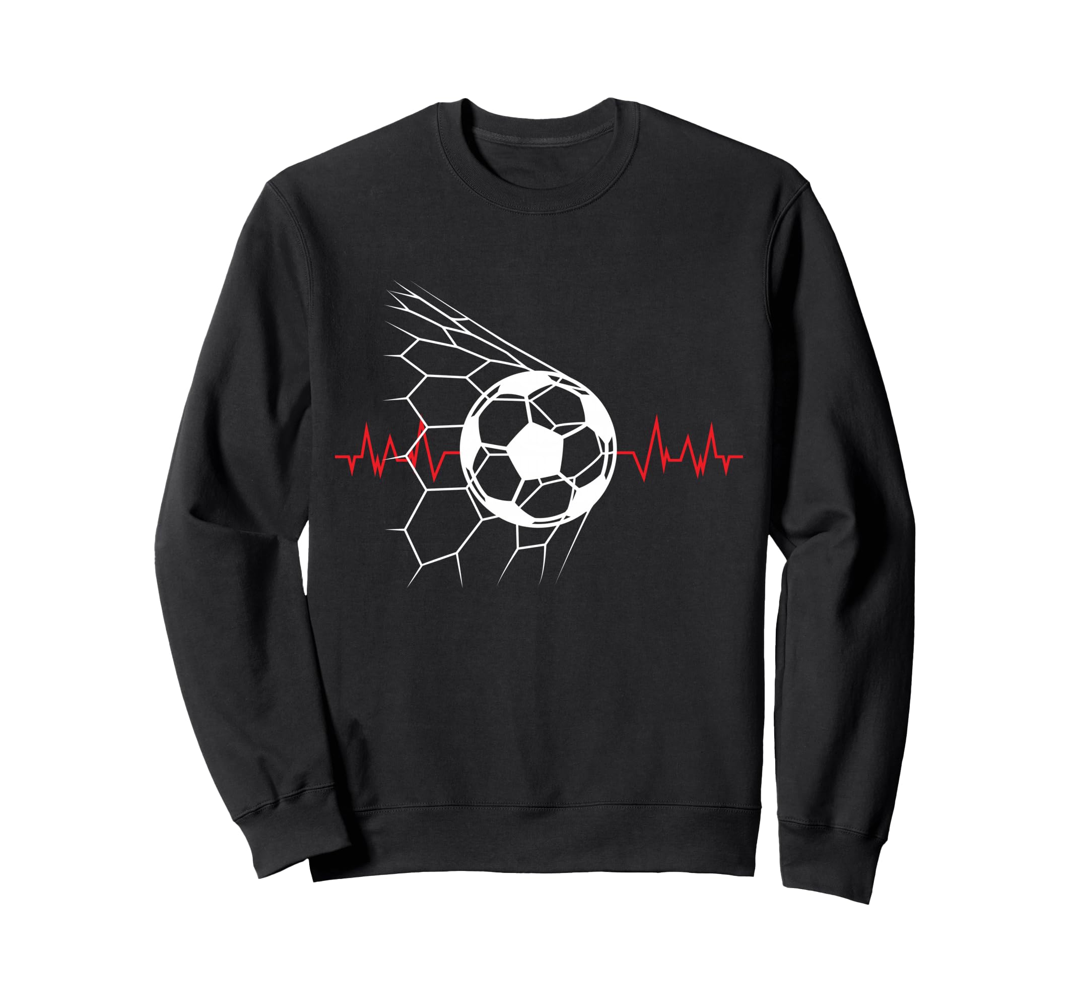 Soccer Ball Heartbeat Players And Sweatshirt - Unique Graphic Unisex - T-Shirt, Sweatshirt, Hoodie
