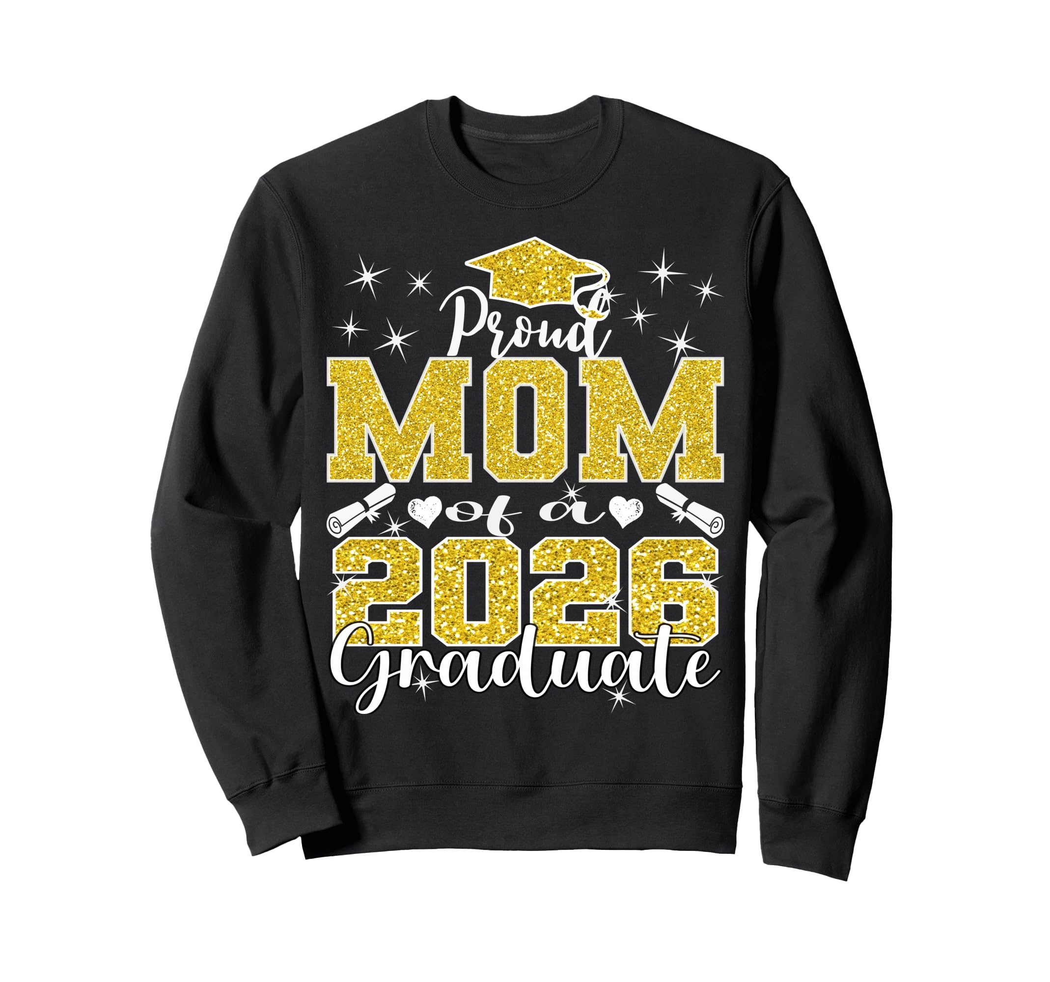 Super Proud Mom 2026 Graduate Senior Sweatshirt - Unique Graphic Unisex - T-Shirt, Sweatshirt, Hoodie