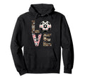 Love Soccer Leopard Soccer Player Hoodie - Streetwear Style for Adults - T-Shirt, Sweatshirt, Hoodie