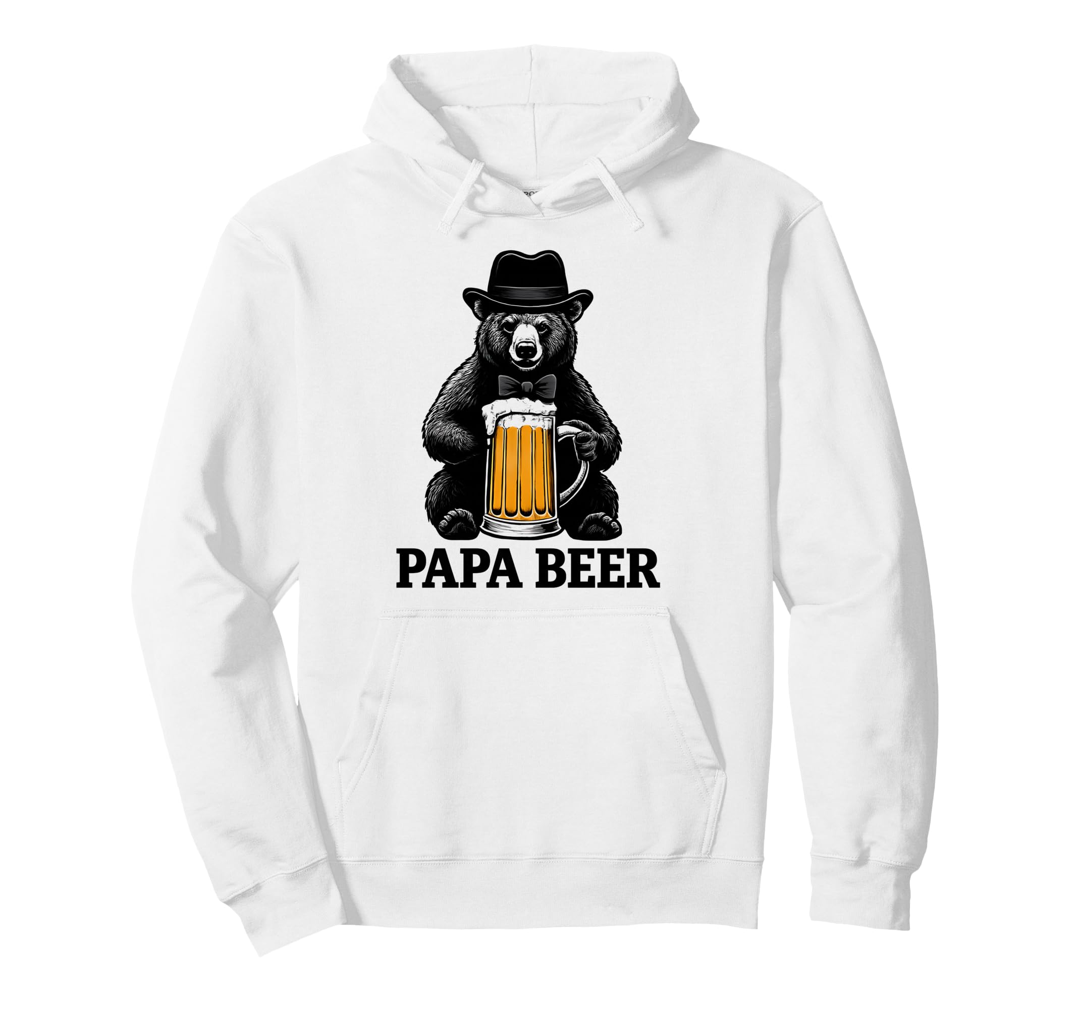 Papa Beer Funny Dad Bear Drinking Hoodie - Casual Everyday Wear Men Women - T-Shirt, Sweatshirt, Hoodie