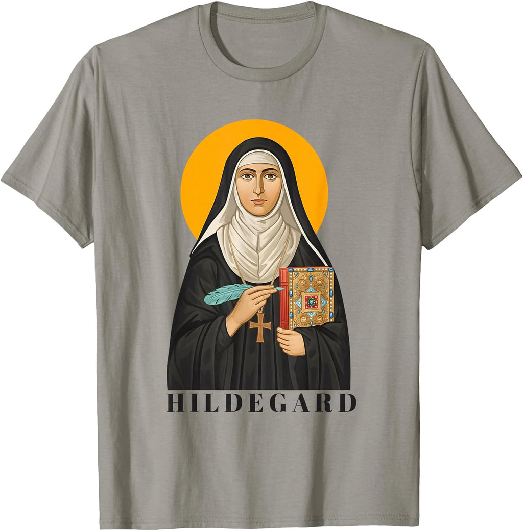 St. Hildegard of Bingen Inspirational Quote Design - Adult & Kids T-Shirts, Sweatshirts & Hoodies apparel design preview 1