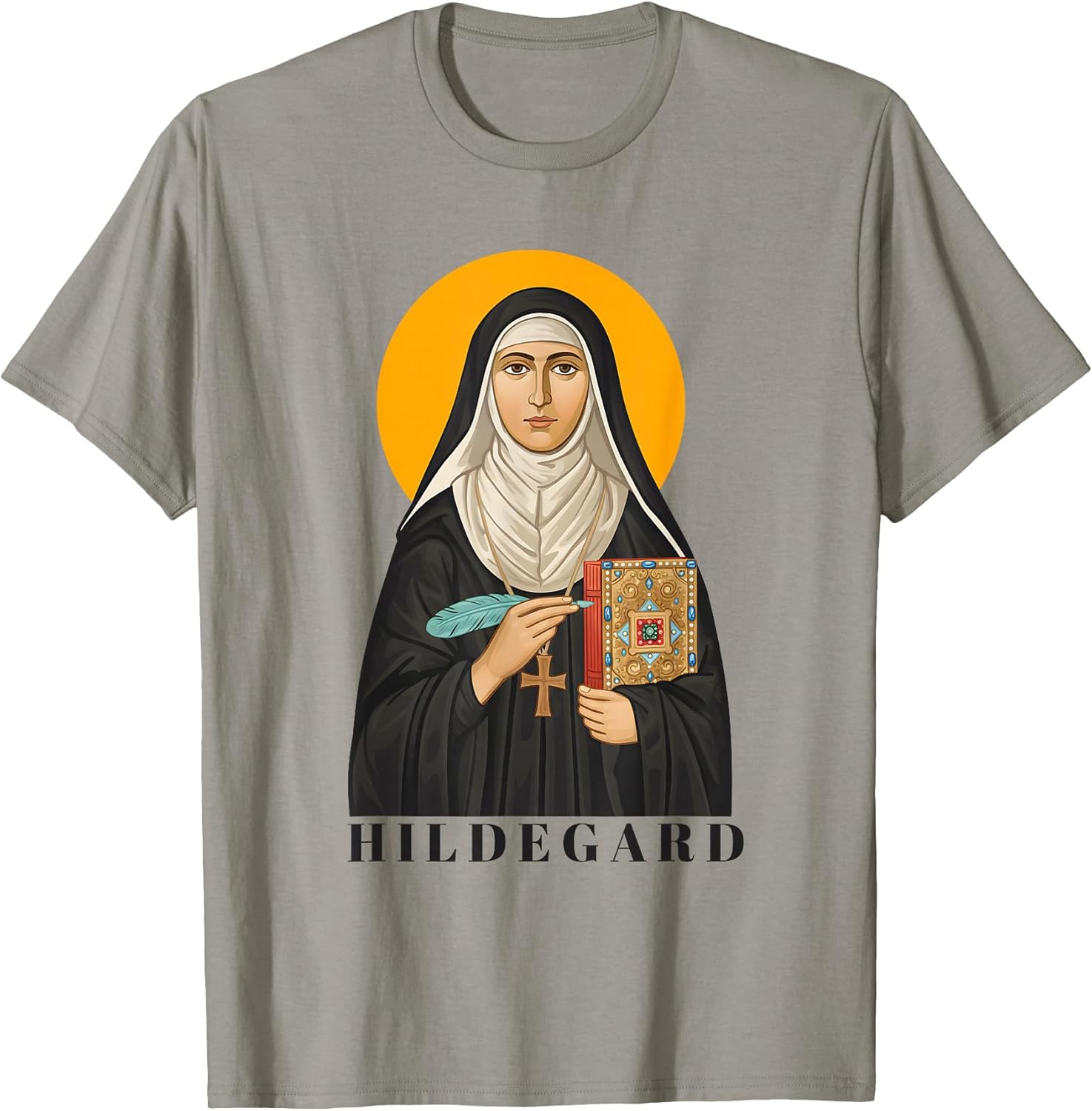 St. Hildegard of Bingen Inspirational Quote Design - Adult & Kids T-Shirts, Sweatshirts & Hoodies apparel design preview 1