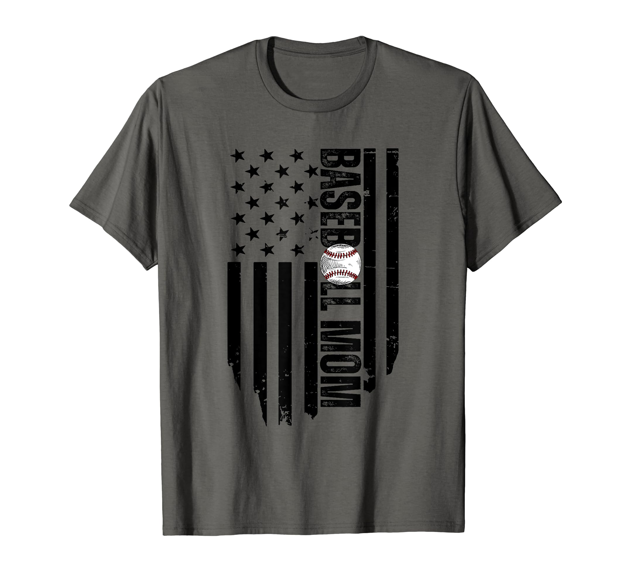 Baseball Mom Usa Flag Baseball Mama T-Shirt - Novelty Apparel Men Women - T-Shirt, Sweatshirt, Hoodie