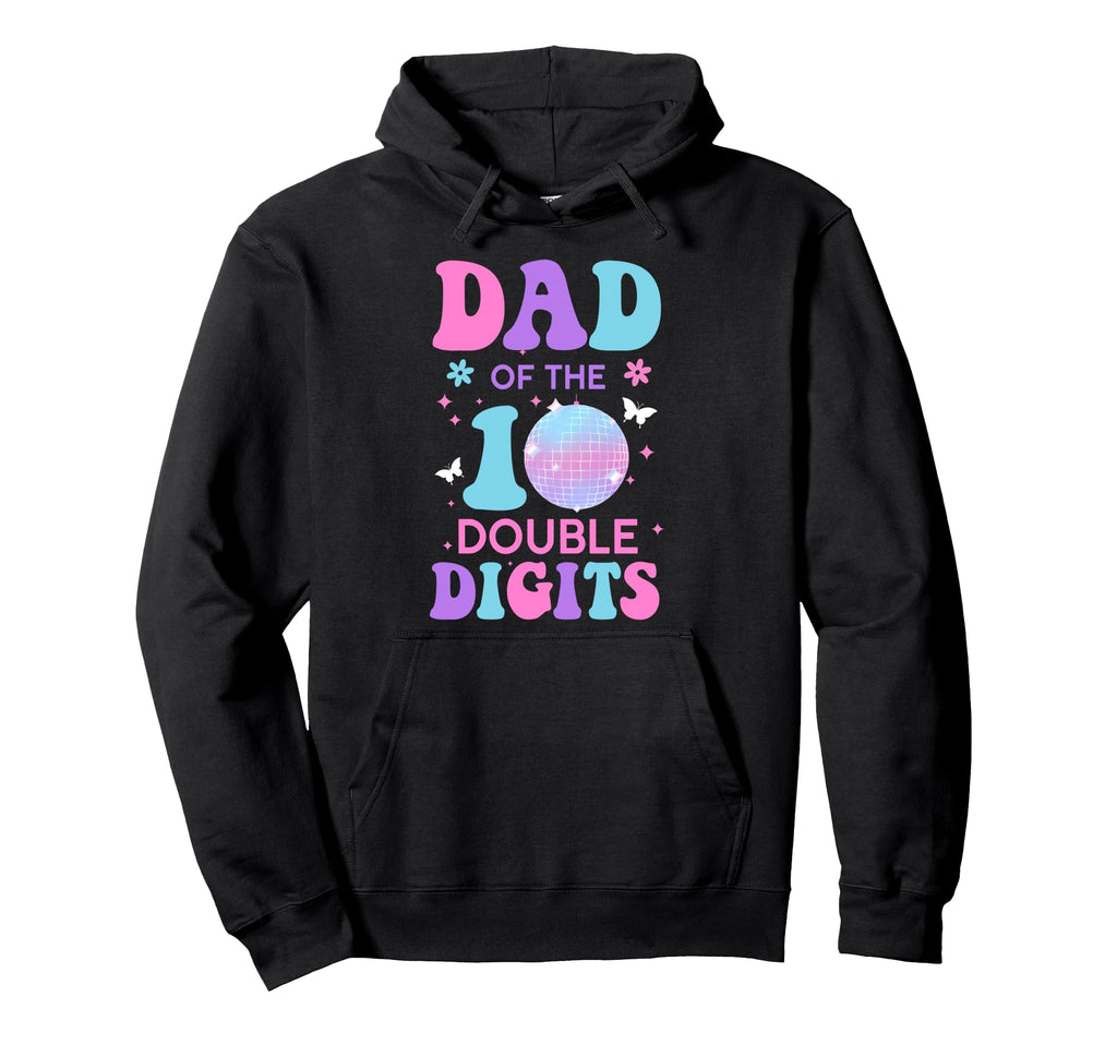 Dad Birthday Double Digits Disco Hoodie - Aesthetic Graphic Unisex - T-Shirt, Sweatshirt, Hoodie