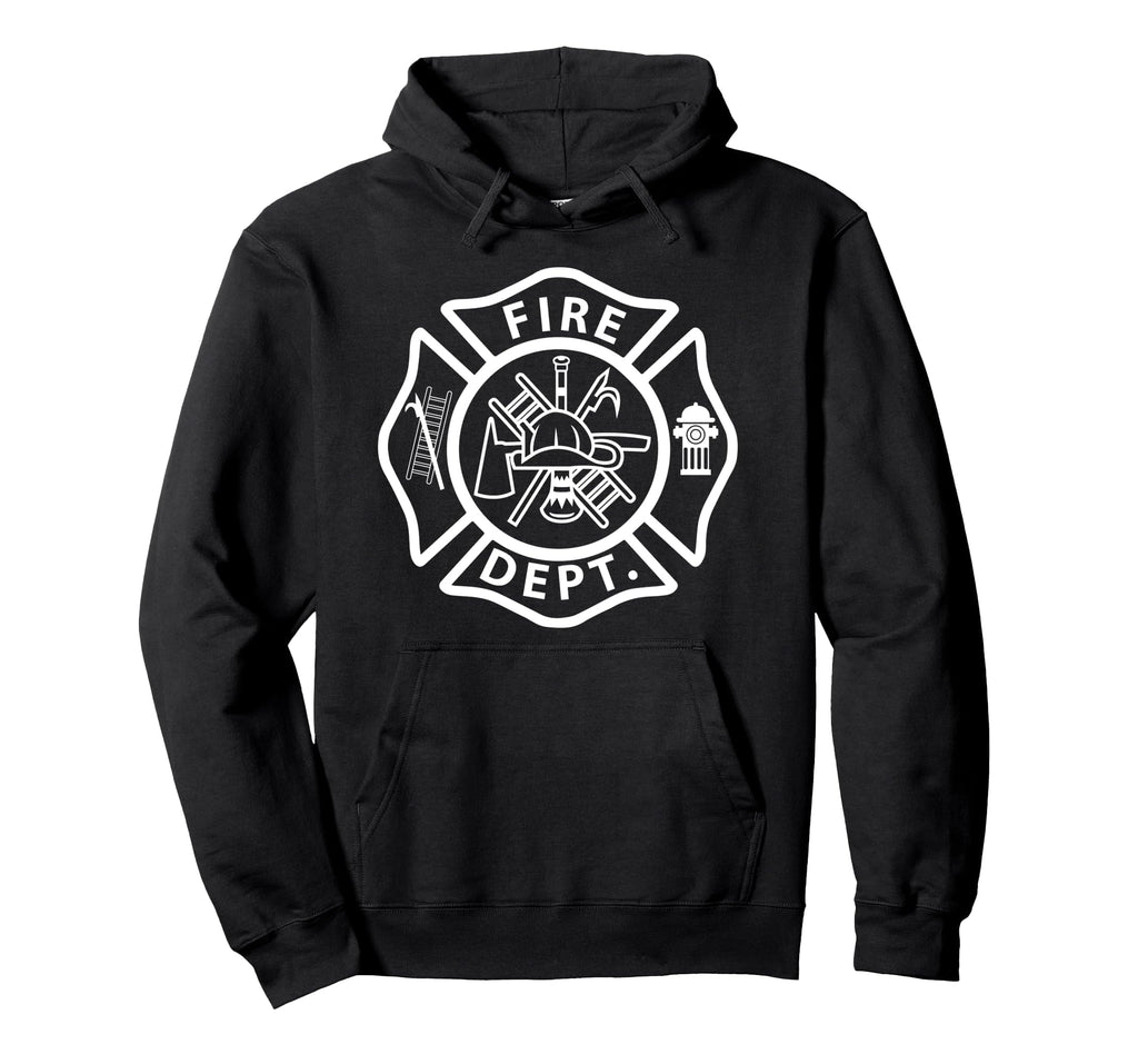 Fire Department Logo Uniform Fireman Hoodie - Novelty Apparel Men Women - T-Shirt, Sweatshirt, Hoodie