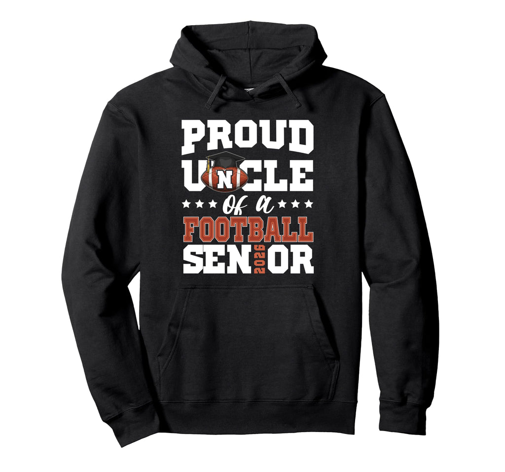 Proud Uncle Football Senior 2026 Hoodie - Casual Everyday Wear Unisex - T-Shirt, Sweatshirt, Hoodie