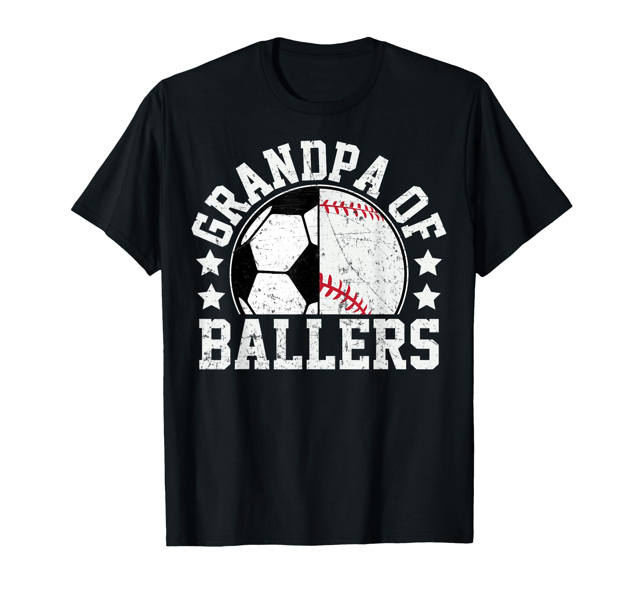 Grandpa Ballers Soccer Baseball T-Shirt - Fun Novelty Design Men Women - T-Shirt, Sweatshirt, Hoodie