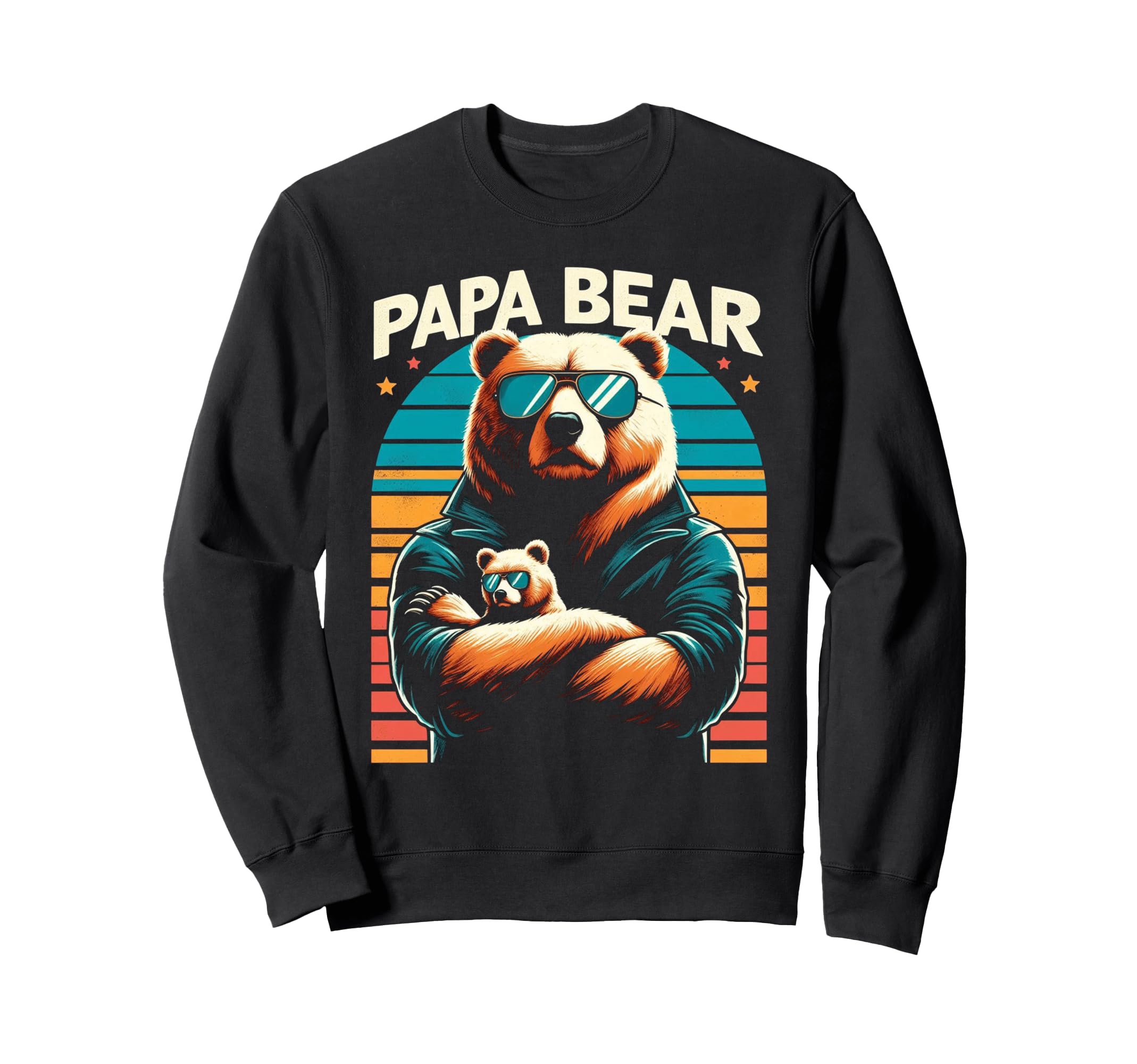 Papa Bear Funny Bears Animal Lover Dad Sweatshirt - Graphic Print Unisex - T-Shirt, Sweatshirt, Hoodie