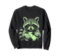 Soccer Fan Engraved Raccoon Playing Sweatshirt - Novelty Apparel Men Women - T-Shirt, Sweatshirt, Hoodie