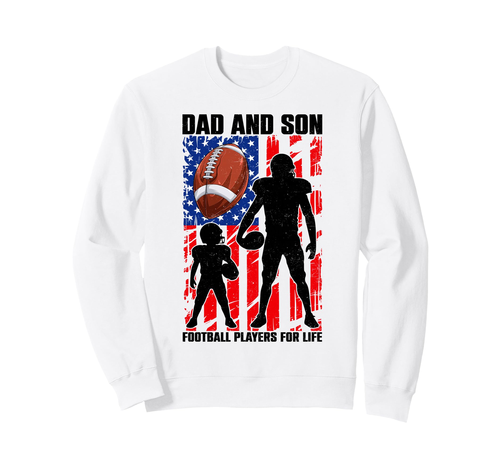 Dad Son Football Players Life Sweatshirt - Minimalist Print for Adults - T-Shirt, Sweatshirt, Hoodie