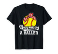 Busy Raising Baller Softball Mom T-Shirt - Graphic Print for Adults - T-Shirt, Sweatshirt, Hoodie
