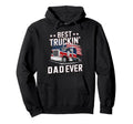 Trucker Dad Patriotic Funny Truck Hoodie - Novelty Apparel for Adults - T-Shirt, Sweatshirt, Hoodie