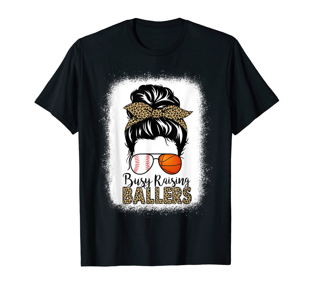 Basketball Baseball Mom Busy Raising T-Shirt - Unique Graphic Unisex - T-Shirt, Sweatshirt, Hoodie