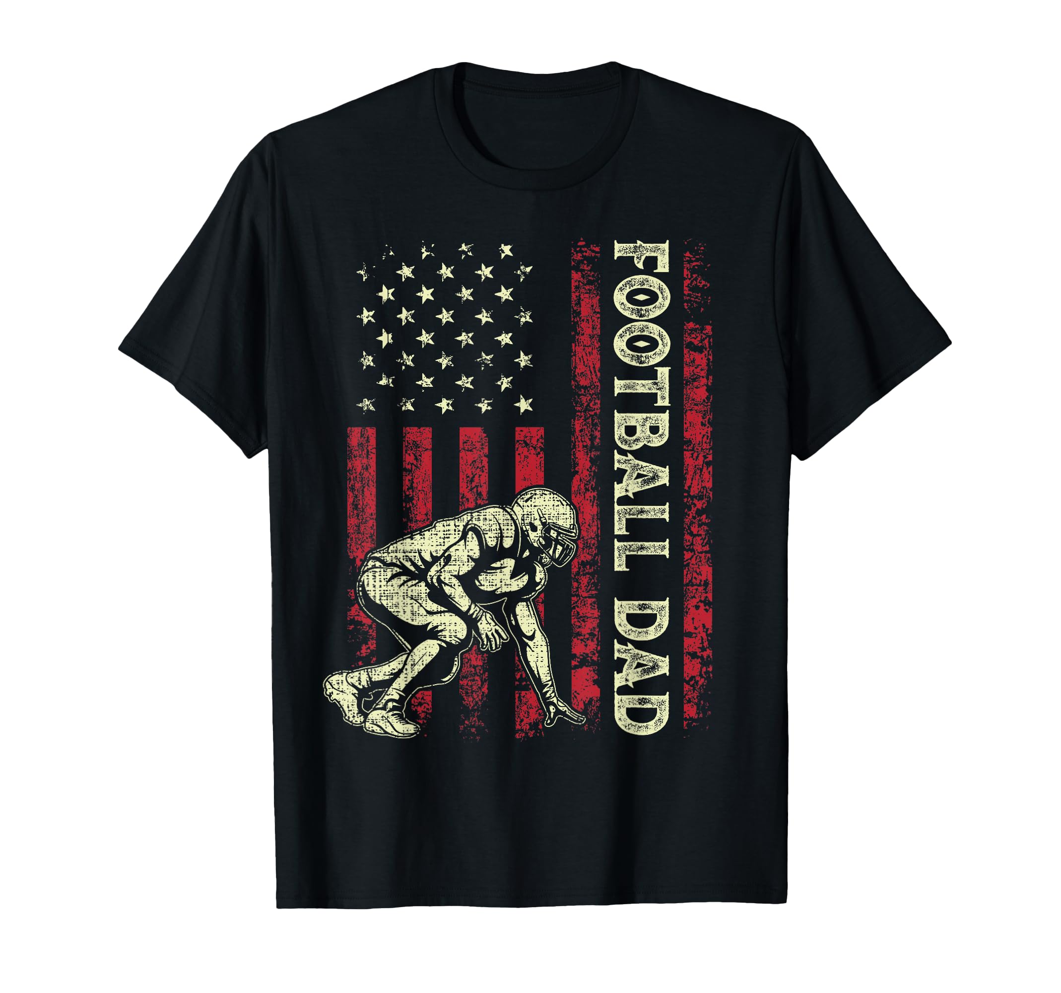 Football Dad American Us Flag T-Shirt - Streetwear Style for Adults - T-Shirt, Sweatshirt, Hoodie