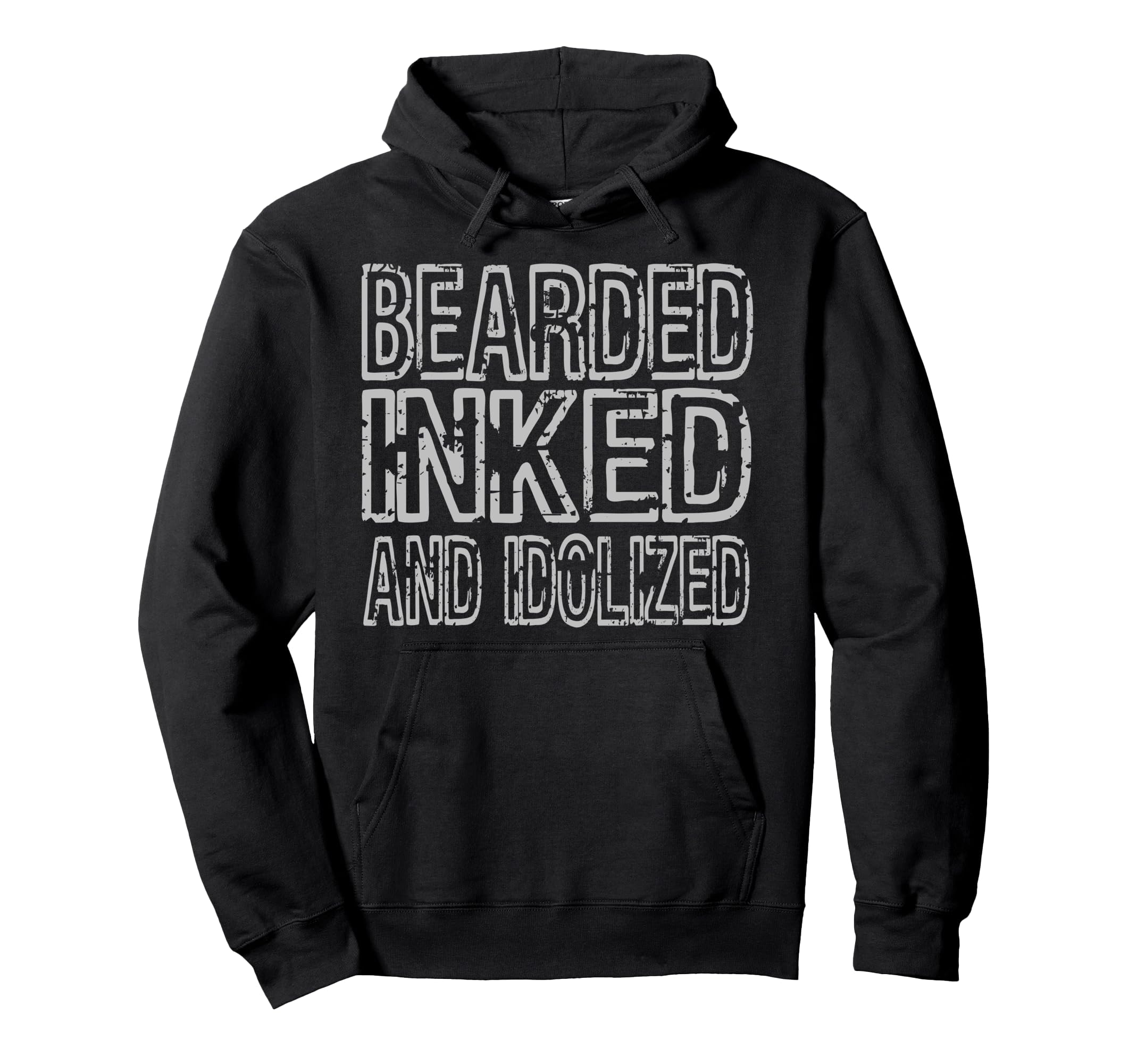 Bearded Inked And Awesome Tattooed Dad Hoodie - Graphic Print Unisex - T-Shirt, Sweatshirt, Hoodie