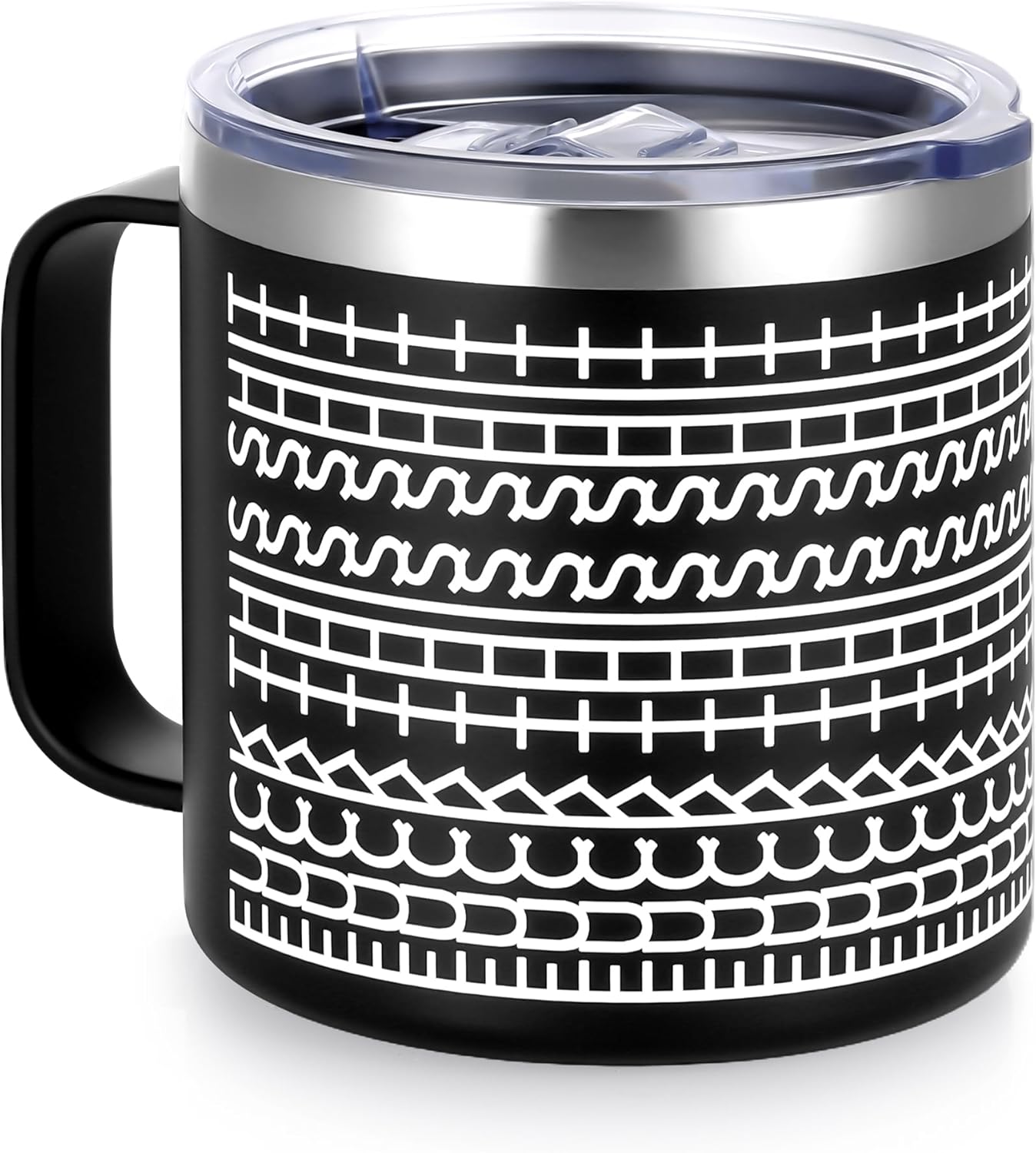 Hidden Message Coffee Mug 14oz Insulated 18/8 - Adult & Kids T-Shirts, Sweatshirts & Hoodies apparel design preview 1