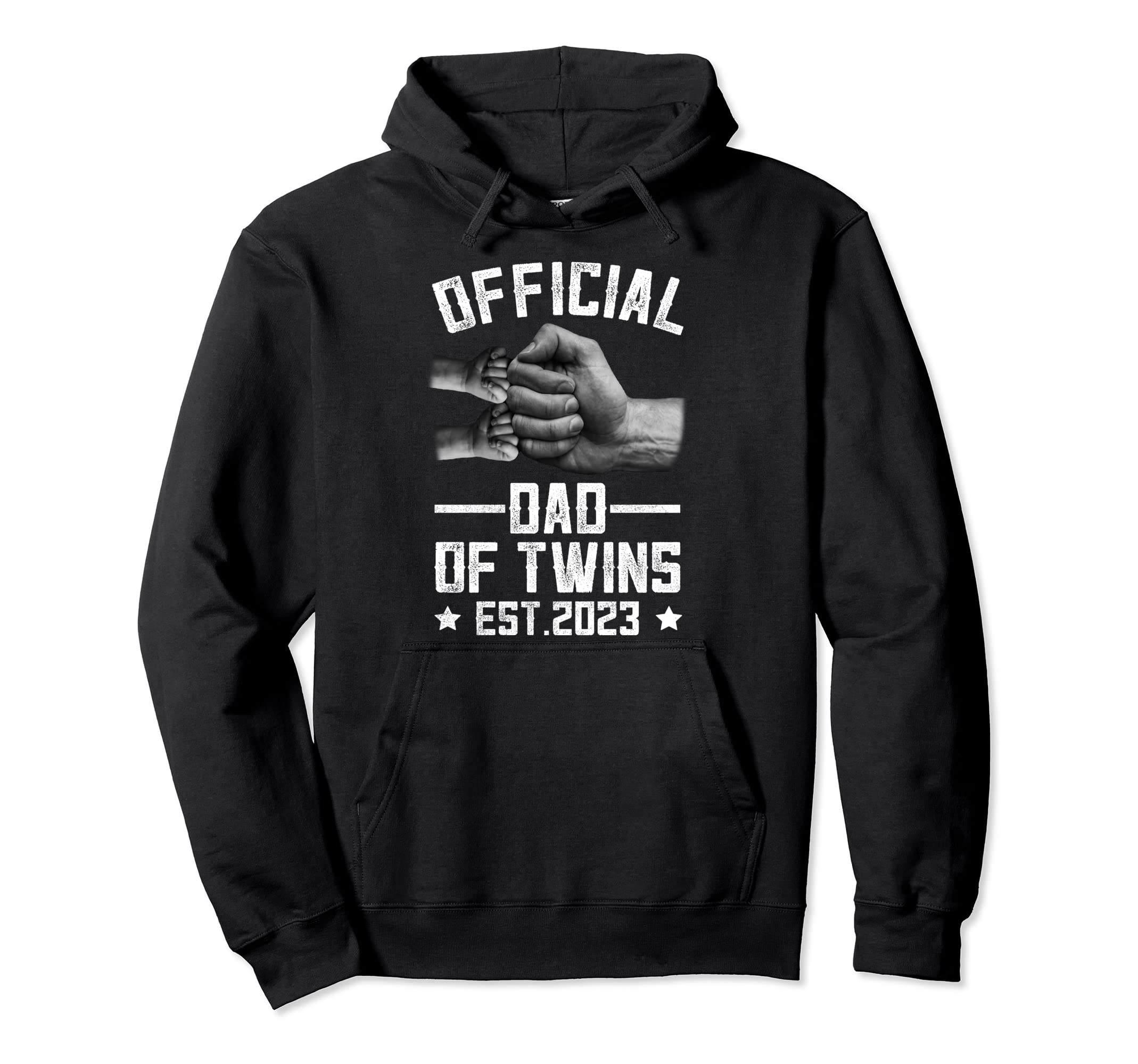 Dad Twins Twin Dad To Be Est 2023 Hoodie - Graphic Print for Adults - T-Shirt, Sweatshirt, Hoodie
