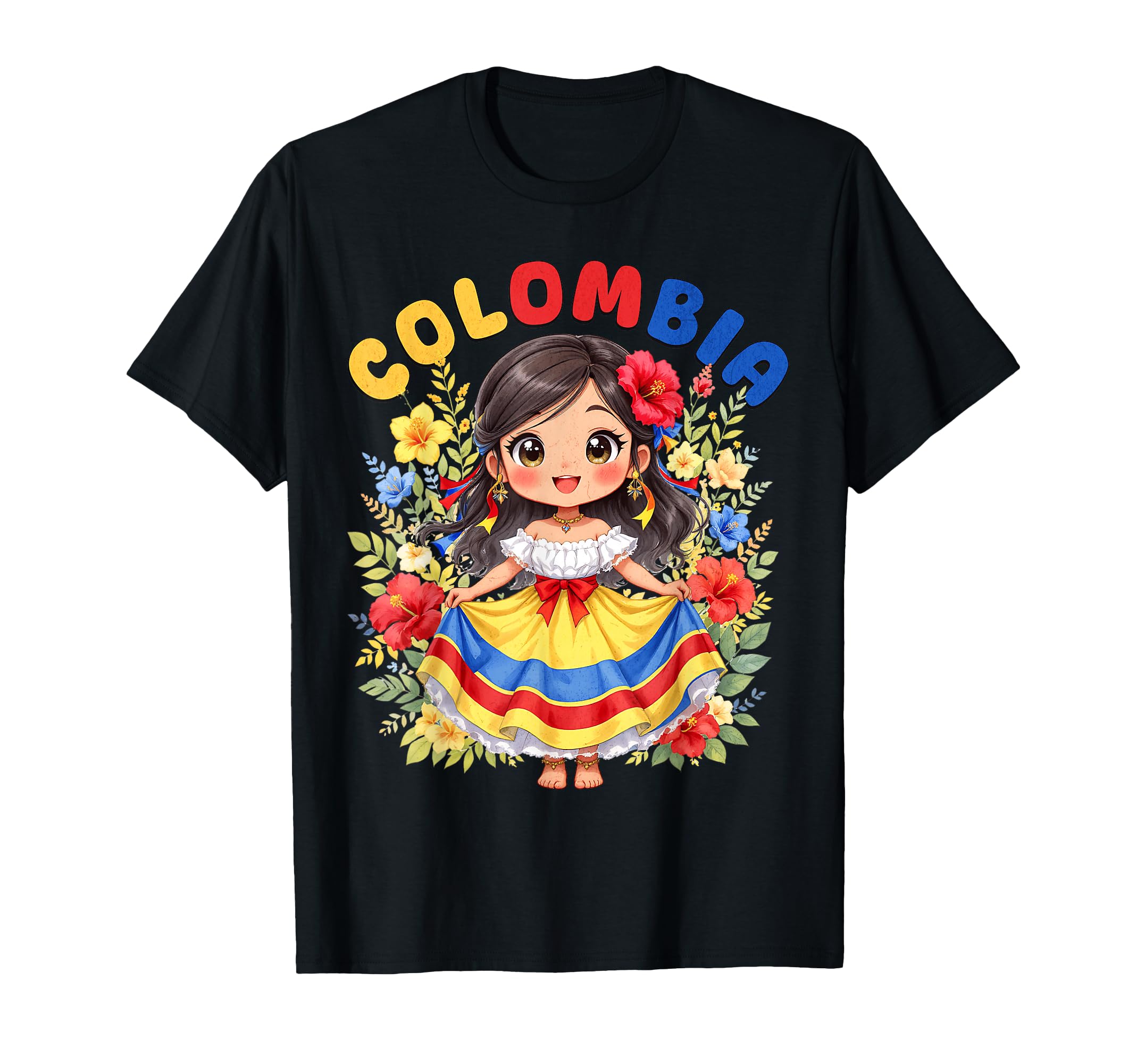 Colombian Traditional Dress Culture T-Shirt - Minimalist Print for Adults - T-Shirt, Sweatshirt, Hoodie