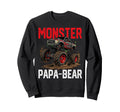 Monster Truck Papa Bear Sweatshirt - Casual Everyday Wear for Adults - T-Shirt, Sweatshirt, Hoodie