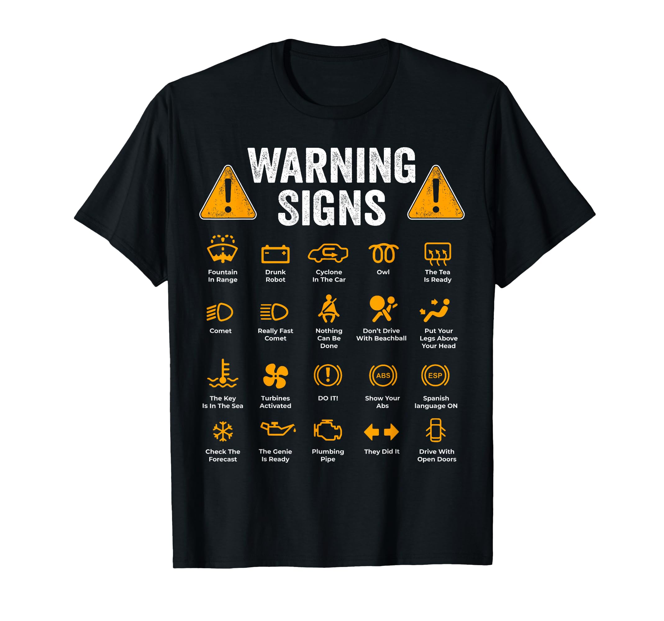 Funny Driving Warning Signs 101 Auto T-Shirt - Custom Art Print Men Women - T-Shirt, Sweatshirt, Hoodie