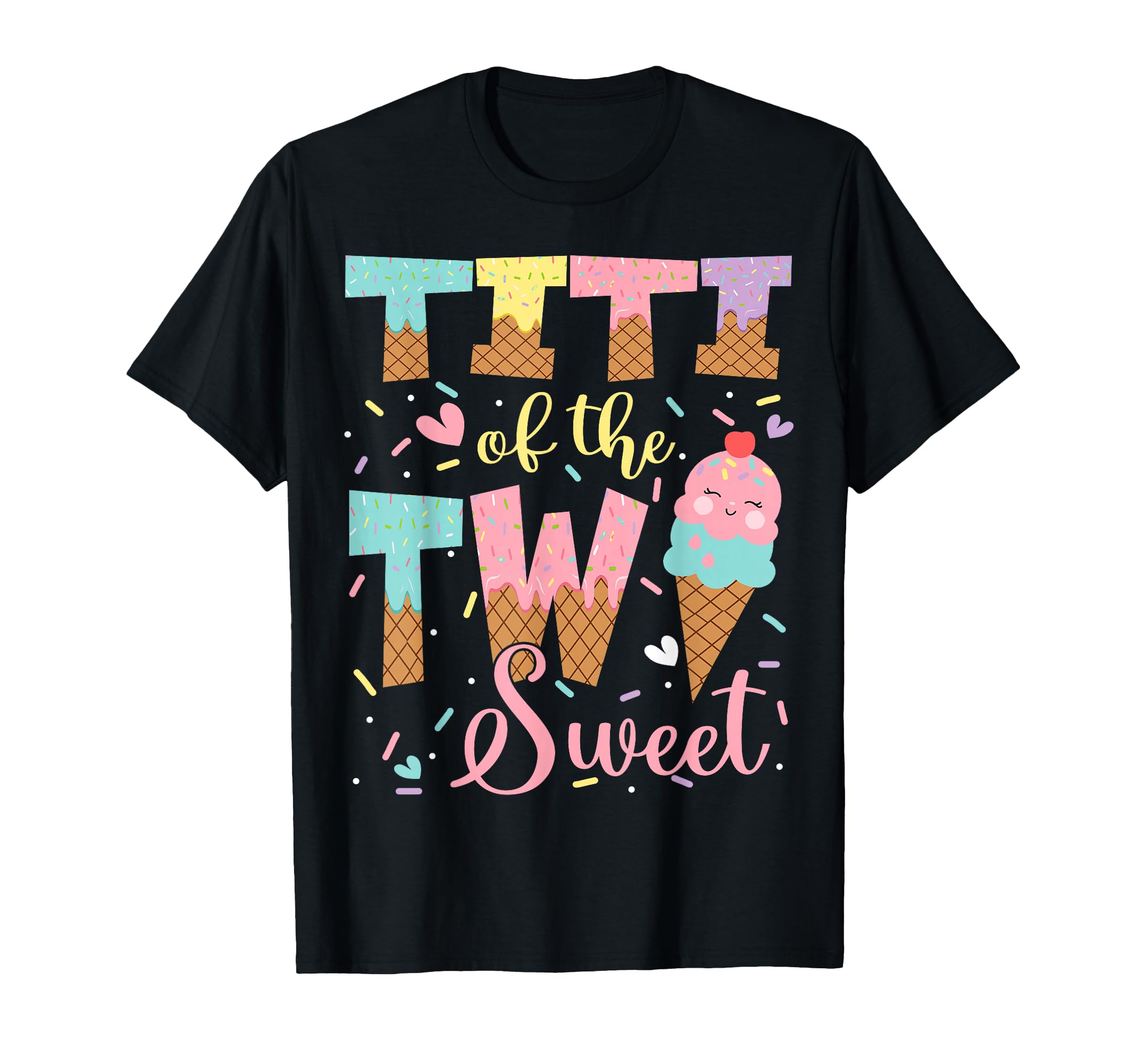 Titi Two Sweet 2Nd Birthday Ice Cream T-Shirt - Graphic Print for Adults - T-Shirt, Sweatshirt, Hoodie
