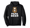 Papa Beer Bear Dad Fathers Day Gift Hoodie - Casual Everyday Wear Men Women - T-Shirt, Sweatshirt, Hoodie