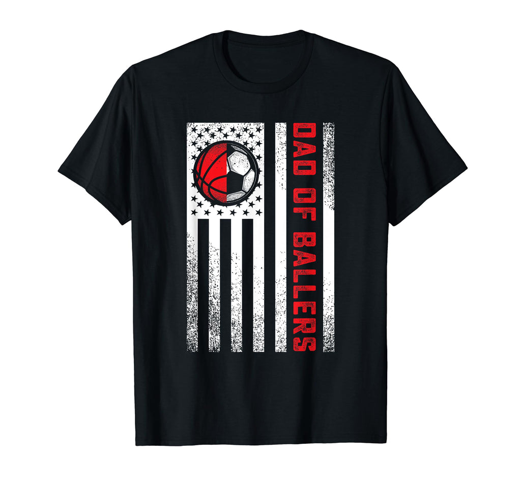Patriotic Dad Ballers American T-Shirt - Fun Novelty Design for Adults - T-Shirt, Sweatshirt, Hoodie