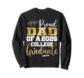 Proud Dad 2026 Graduate College Sweatshirt - Casual Everyday Wear Unisex - T-Shirt, Sweatshirt, Hoodie