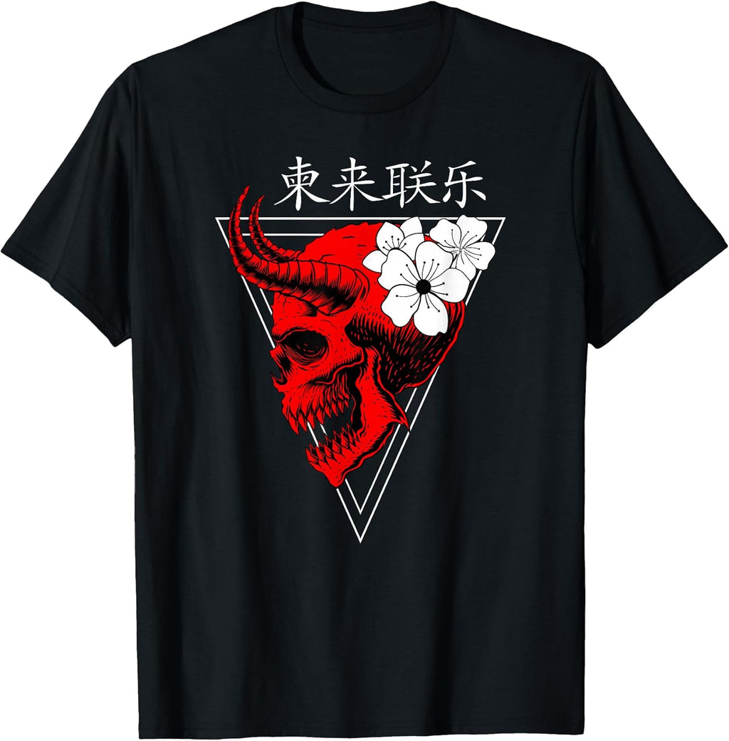 Japanese Demon Vaporwave I Aesthetic Art Small - Adult & Kids T-Shirts, Sweatshirts & Hoodies apparel design preview 1