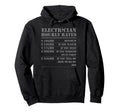 Electrician Hourly Rate Funny Hoodie - Streetwear Style Men Women - T-Shirt, Sweatshirt, Hoodie