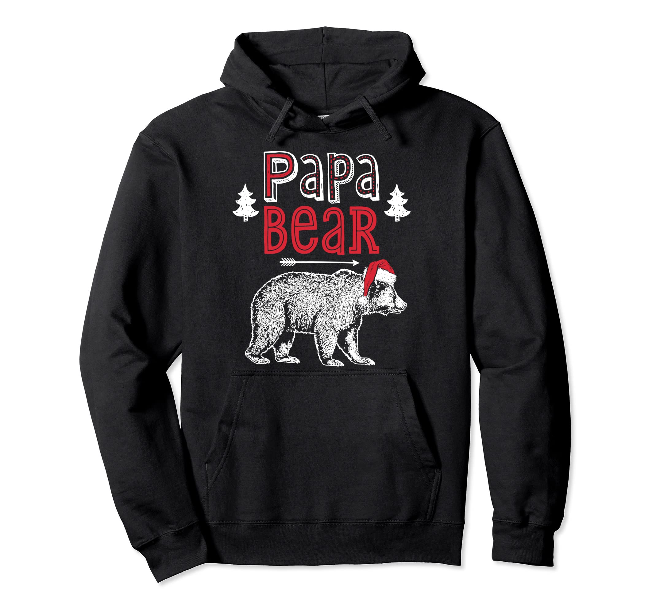 Papa Bear Santa Family Matching Pyjamas Hoodie - Fun Novelty Design Unisex - T-Shirt, Sweatshirt, Hoodie