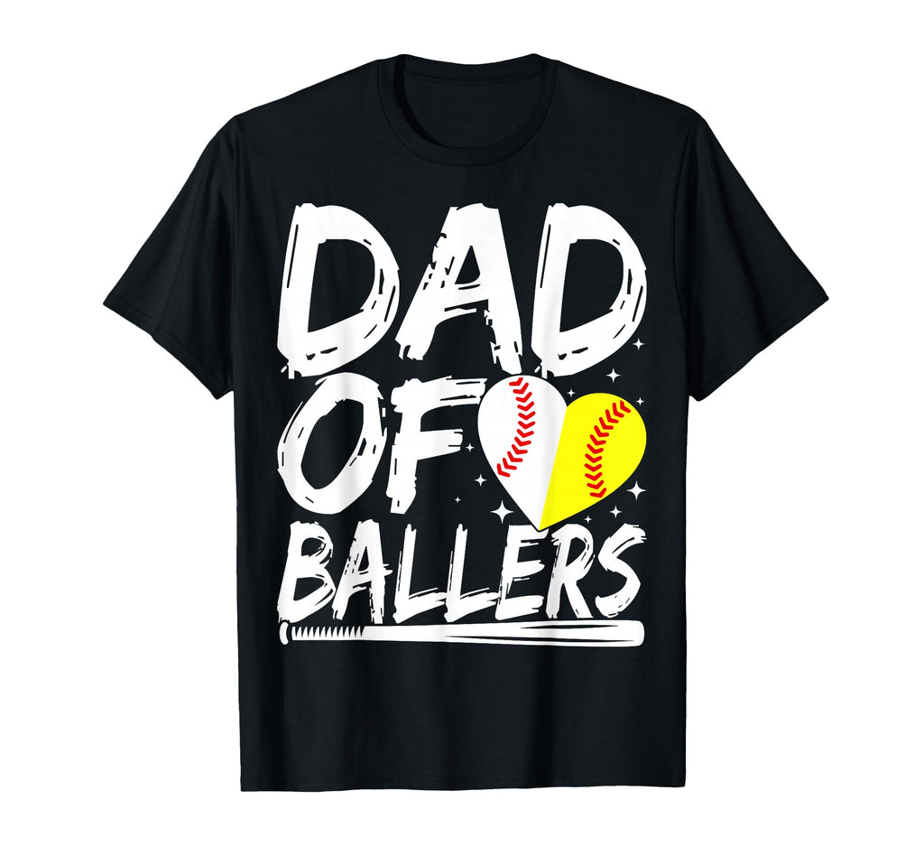 Dad Ballers Funny Baseball Lover Dad T-Shirt - Trendy Graphic Unisex - T-Shirt, Sweatshirt, Hoodie