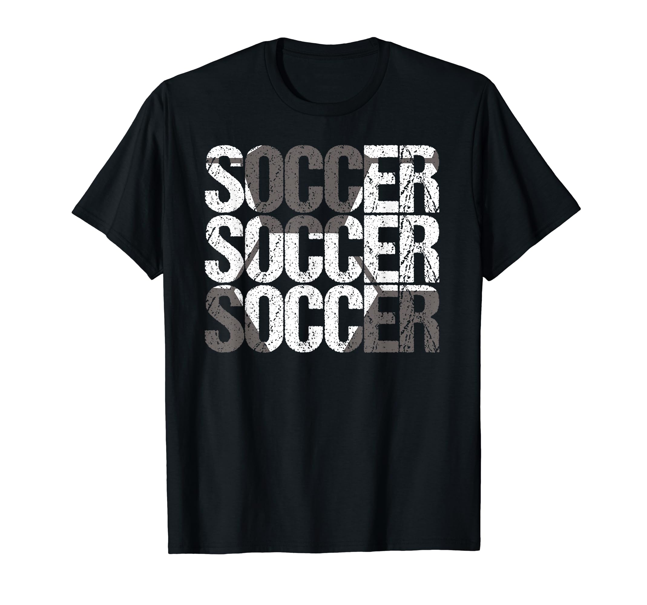Soccer Distressed Ball Team Soccer T-Shirt - Minimalist Print for Adults - T-Shirt, Sweatshirt, Hoodie