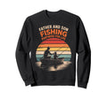 Sunset Fishing Dad And Son Fishing Sweatshirt - Novelty Apparel for Adults - T-Shirt, Sweatshirt, Hoodie