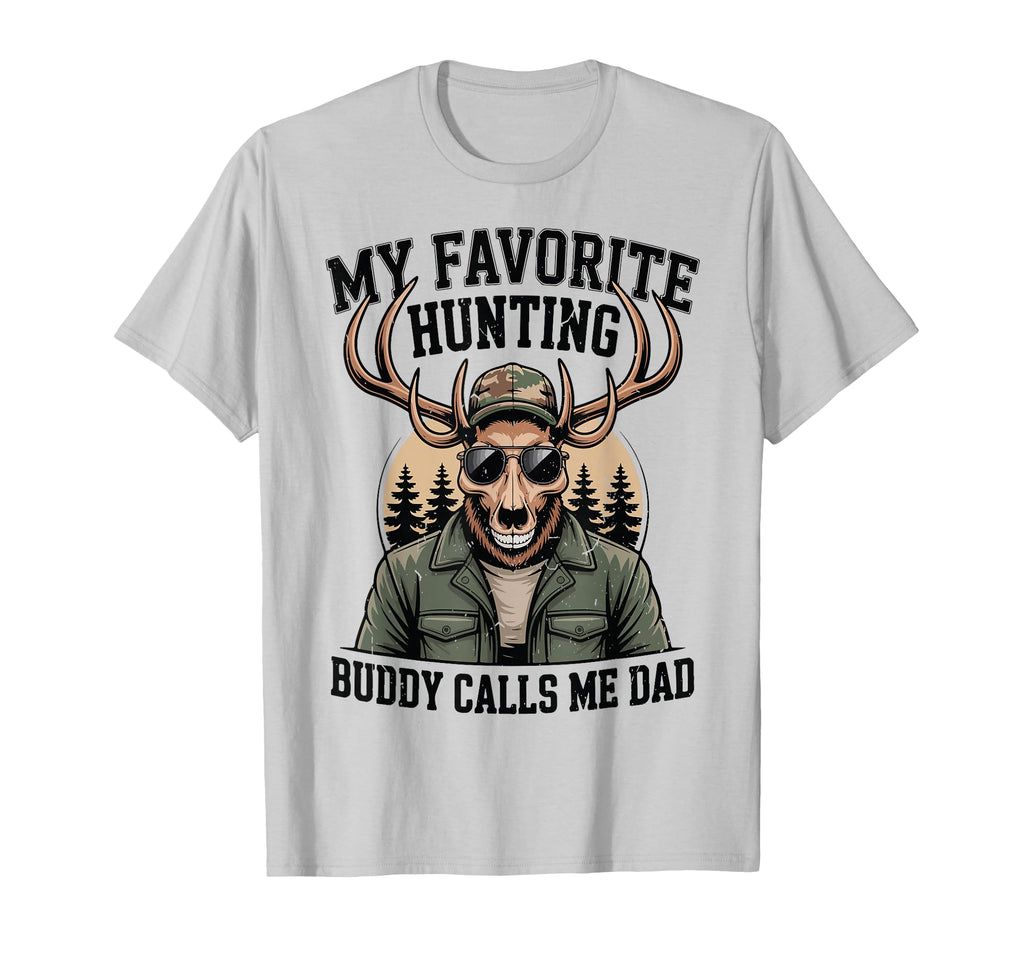 Favorite Hunting Buddy Funny Deer T-Shirt - Aesthetic Graphic for Adults - T-Shirt, Sweatshirt, Hoodie