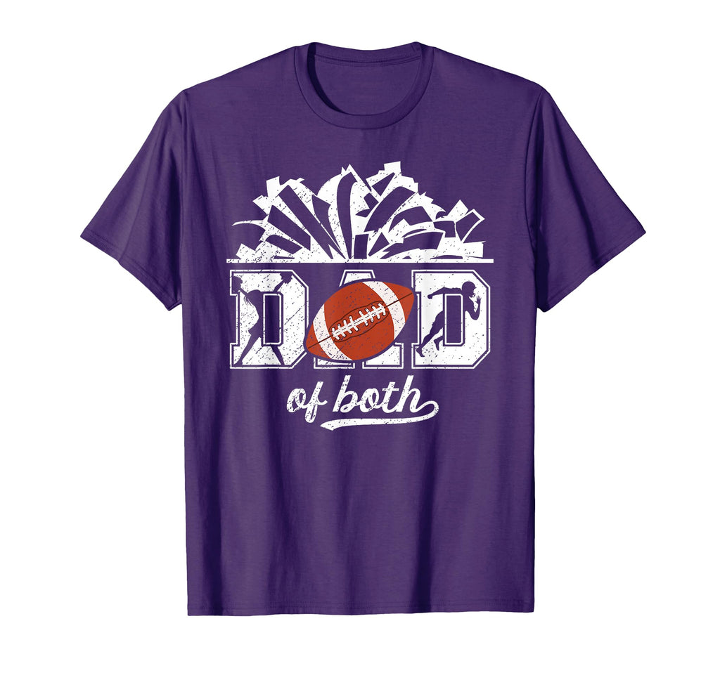 Dad Both Proud Cheer And Football Dad T-Shirt - Trendy Graphic for Adults - T-Shirt, Sweatshirt, Hoodie